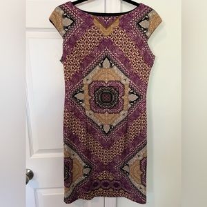Maggy London Geometric Dress Size 8 Fully Lined